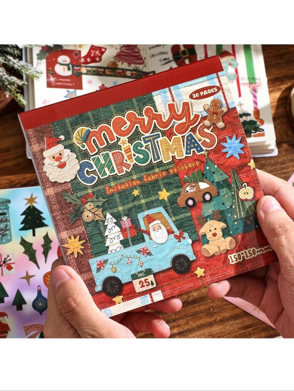Merry Christmas Holiday Sticker Book - Red/Green